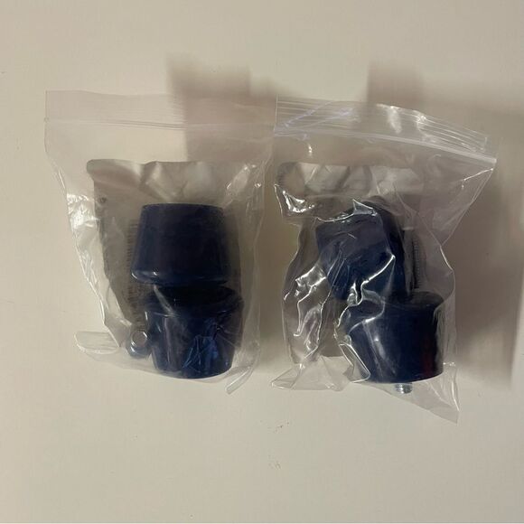 C7 Skates Roller Slate Wheels in Aquamarine & Stoppers in Navy Blue NIP - Picture 5 of 7